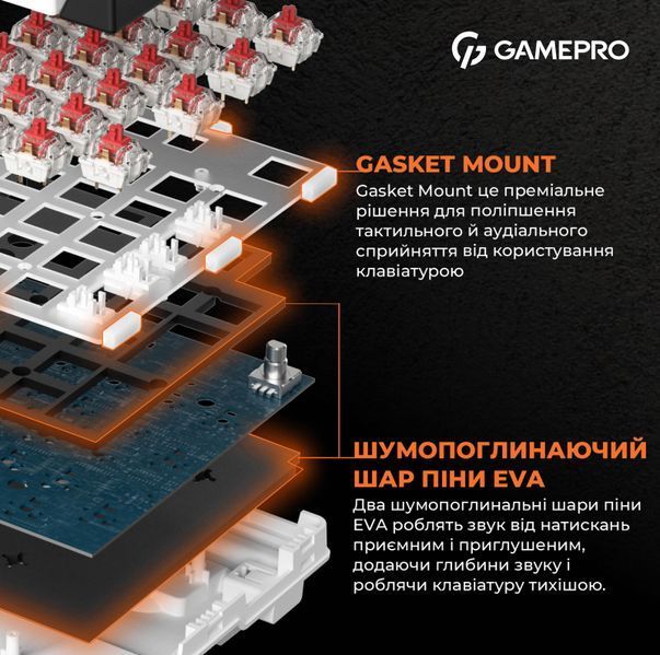 Дротова механічна клавіатура GamePro MK170B (Red) з Hot-Swap RGB Black (MK170B) - купити в Україні за низькою ціною в інтернет-магазині "Rincom"