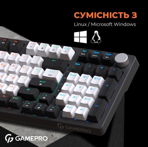 Дротова механічна клавіатура GamePro MK170B (Red) з Hot-Swap RGB Black (MK170B) - купити в Україні за низькою ціною в інтернет-магазині "Rincom"