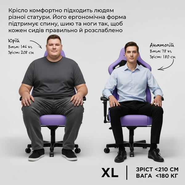 Крісло ігрове Anda Seat Kaiser 4 Black PVC Size XL (AD12YDDC-XLL-20-B-PV/C)