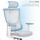 Крісло офісне OfficePro Elegant OC600-W-LG-LG (OC600-W-LG-LG)
