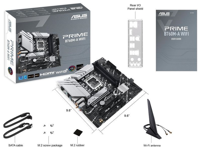 Материнcька плата ASUS PRIME B760M-A WIFI s1700 B760 4xDDR5 M.2 HDMI DP Wi-Fi BT mATX (90MB1EL0-M1EAY0) - купити в Україні за низькою ціною в інтернет-магазині "Rincom"
