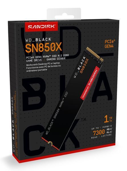 Твердотільний запам&rsquo;ятовувальний пристрій накопичувач (SSD) G4 M.2 NVME 1TB BLACK SN850X WDS100T2X0E SANDISK (WDS100T2X0E) - купить в Украине по низкой цене в интернет-магазине "Rincom"