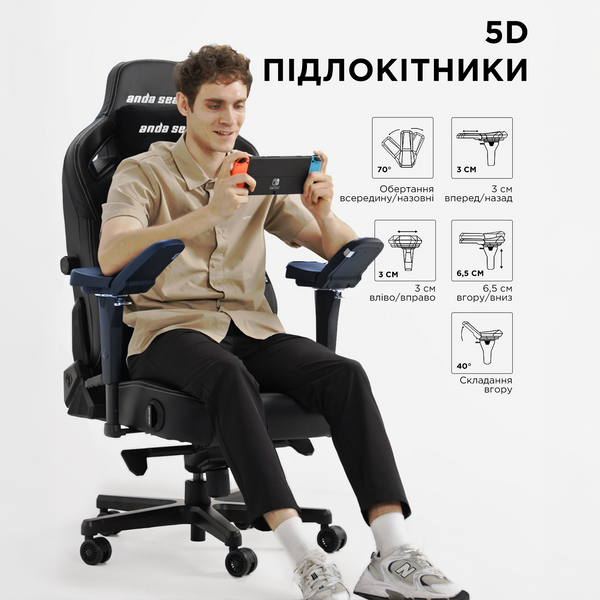 Крісло ігрове Anda Seat Kaiser 4 Violet Size XL (AD12YDDC-XLL-20-V-PV/C)
