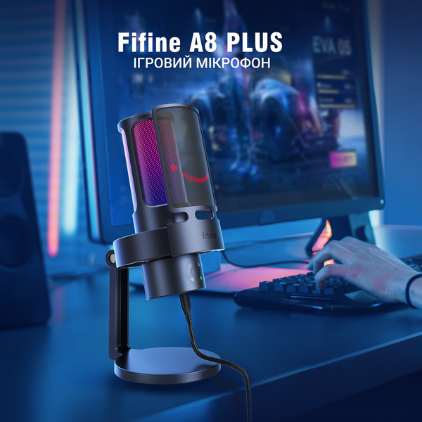 USB Мікрофон Fifine A8 PLUS (A8 PLUS) - купити в Україні за низькою ціною в інтернет-магазині "Rincom"