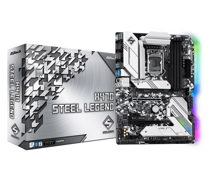 Материнська плата ASRock H470 Steel Legend (s1200, Intel, H470) (ASRock H470 Steel Legend) - купити в Україні за низькою ціною в інтернет-магазині "Rincom"