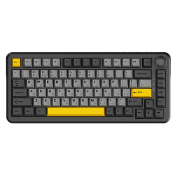 Ігрова дротова механічна клавіатура Ajazz AK820 MAX Magnetic switches-Black-Gray-Yellow-RGB (AK820MAX-WM-BGY) - купити в Україні за низькою ціною в інтернет-магазині "Rincom"