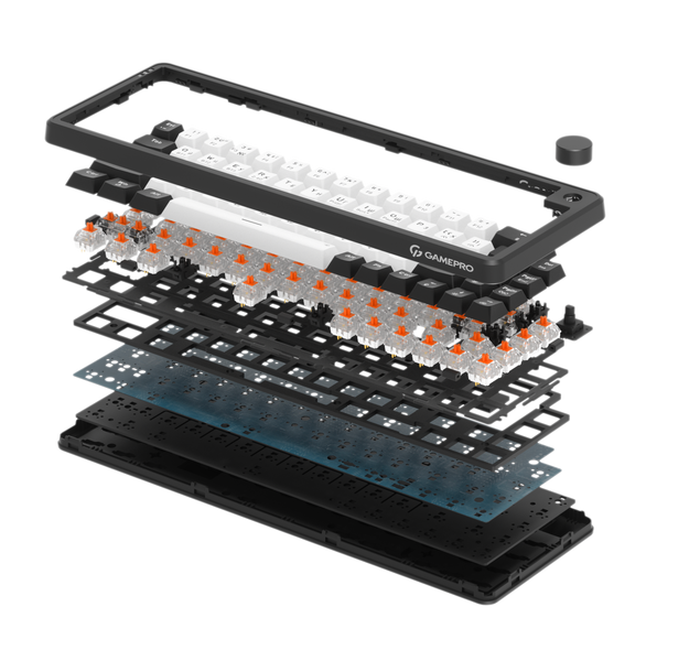 Бездротова механічна клавіатура GamePro Asgard Valhalla (MK210B Pro) 65% QLAB orange switches (MK210B Pro) - купити в Україні за низькою ціною в інтернет-магазині "Rincom"