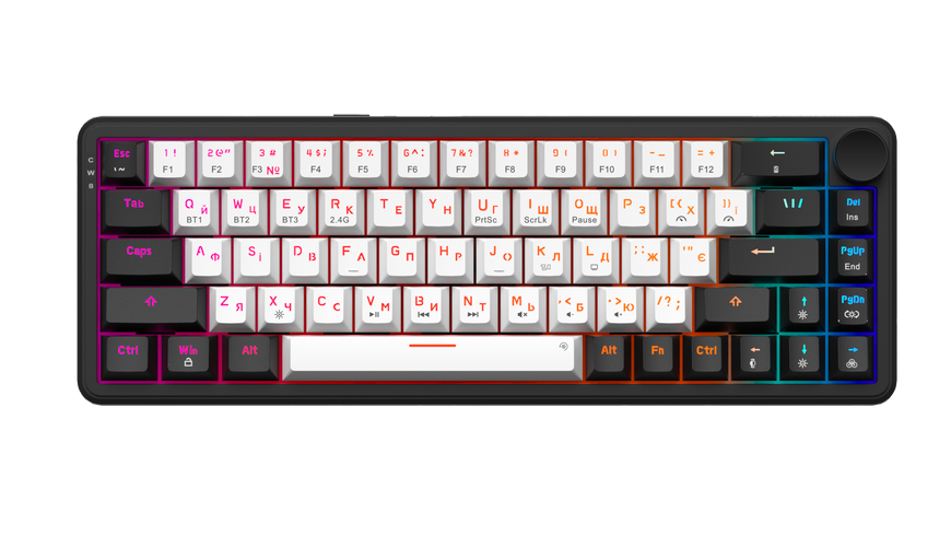 Бездротова механічна клавіатура GamePro Asgard Valhalla (MK210B Pro) 65% QLAB orange switches (MK210B Pro) - купити в Україні за низькою ціною в інтернет-магазині "Rincom"