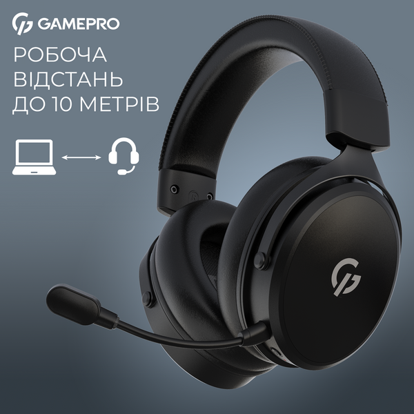 Бездротова ігрова гарнітура GamePro Asgard Skadi (HSW191B) (HSW191B)