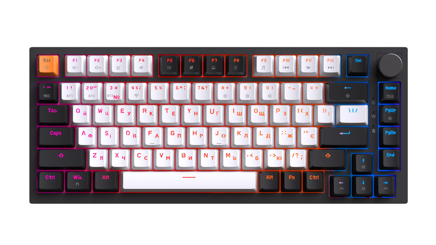 Бездротова механічна клавіатура GamePro Asgard Valhalla (MK160B Pro) 75% QLAB orange switches (MK160B Pro) - купити в Україні за низькою ціною в інтернет-магазині "Rincom"