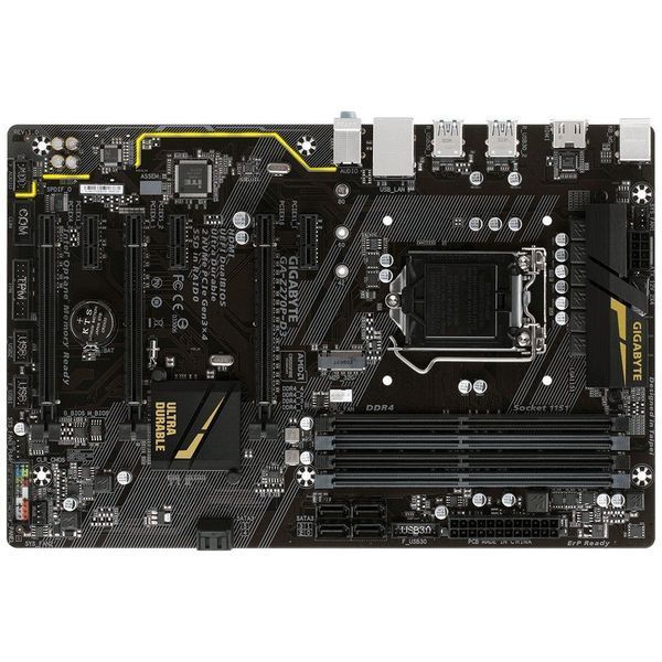Материнська плата Gigabyte GA-Z270P-D3 (s1151, Intel Z270, ATX) (GA-Z270P-D3) - купити в Україні за низькою ціною в інтернет-магазині "Rincom"