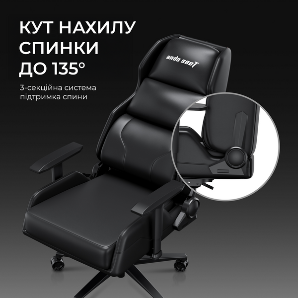 Крісло ігрове Anda Seat X1 Gaming Sofa Black PVC (AD-W-SF01-04-B-PV)