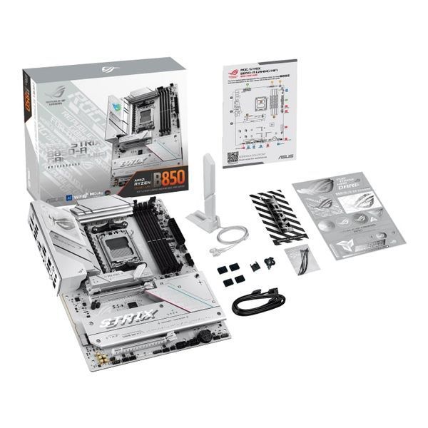 Материнcька плата ASUS ROG STRIX B850-A GAMING WIFI sAM5 B850 4xDDR5 M.2 HDMI DP WiFi BT ATX білий (90MB1J50-M0EAY0) - купити в Україні за низькою ціною в інтернет-магазині "Rincom"