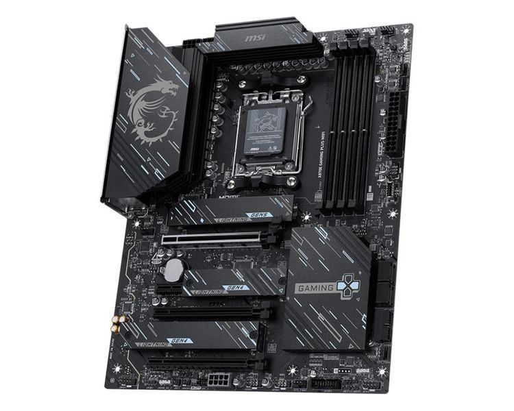 Материнcька плата MSI X870E GAMING PLUS WIFI sAM5 X870E 4xDDR5 M.2 HDMI WiFi BT ATX (911-7E70-001) - купити в Україні за низькою ціною в інтернет-магазині "Rincom"
