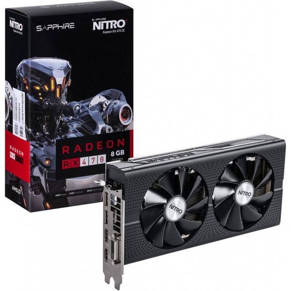 Відеокарта Sapphire Radeon RX 470 D5 NITRO+ 8Gb GDDR5 (11256-02) - купити в Україні за низькою ціною в інтернет-магазині "Rincom"