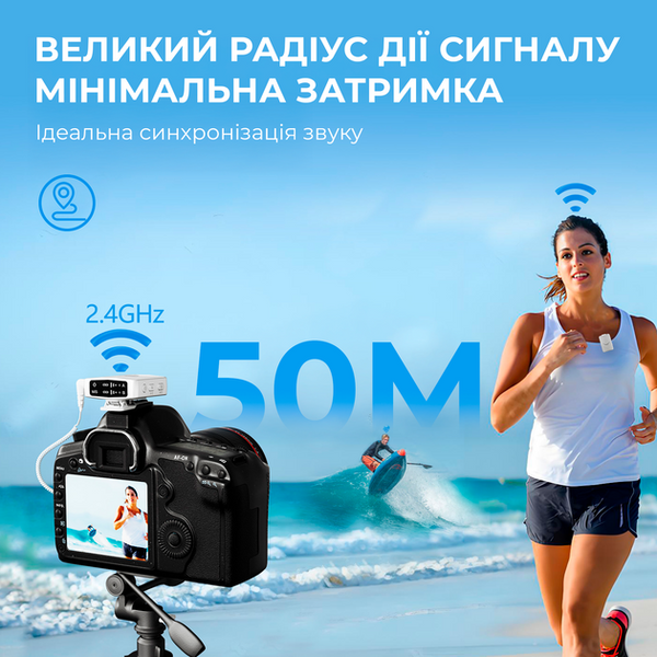 Безпровідний петличний мікрофон Fifine M9W (M9W) - купити в Україні за низькою ціною в інтернет-магазині "Rincom"
