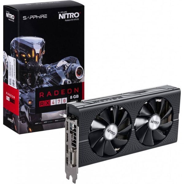 Відеокарта Sapphire Radeon RX 470 D5 NITRO+ 8Gb GDDR5 (11256-02) - купити в Україні за низькою ціною в інтернет-магазині "Rincom"