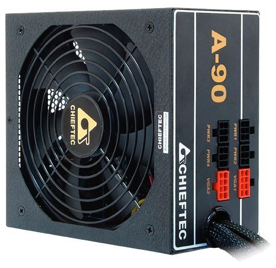 Блок живлення CHIEFTEC A-90 (750W), >90%, 140мм, 1xMB 24pin(20+4), 1xCPU 8pin(4+4), 3xMolex, 8xSATA, 4xPCIe 8pin(6+2), Modular (GDP-750C) - купити в Україні за низькою ціною в інтернет-магазині "Rincom"