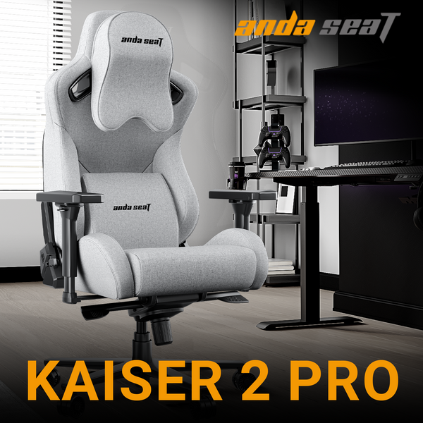 Крісло ігрове Anda Seat Kaiser 2 Pro Grey Fabric Size XL (AD12YXL-17-G-F-G01)