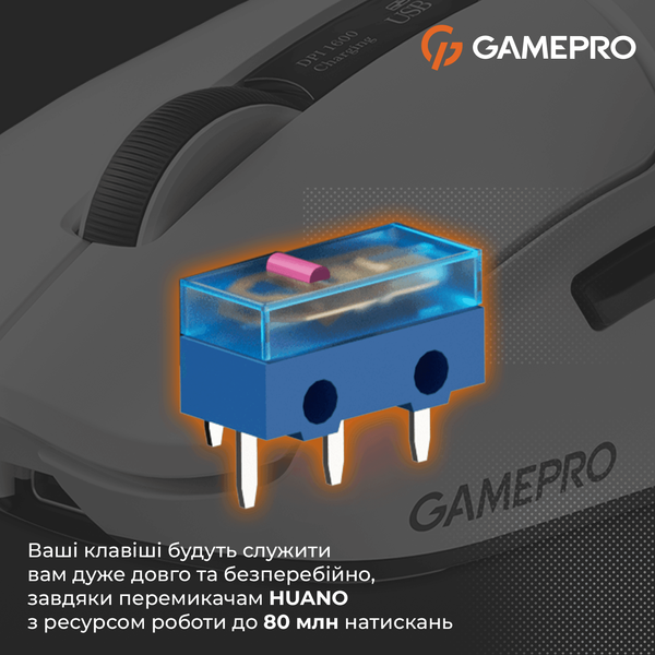 Бездротова ігрова миша GamePro Genesis Airmaster (GM167W) (GM167W) - купити в Україні за низькою ціною в інтернет-магазині "Rincom"
