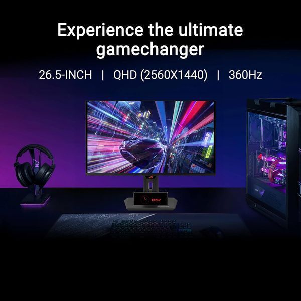 Монітор Asus 26.5" ROG Strix XG27ACDNG 2xHDMI, DP, USB-C, 3xUSB, OLED, 2560x1440, 360Hz, 0.03ms, DCI-P3 99%, AdaptiveSync, Pivot, HDR400 (90LM0AN0-B01970) - купити в Україні за низькою ціною в інтернет-магазині "Rincom"