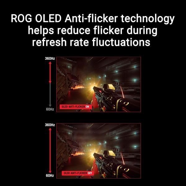 Монітор Asus 26.5" ROG Strix XG27ACDNG 2xHDMI, DP, USB-C, 3xUSB, OLED, 2560x1440, 360Hz, 0.03ms, DCI-P3 99%, AdaptiveSync, Pivot, HDR400 (90LM0AN0-B01970) - купити в Україні за низькою ціною в інтернет-магазині "Rincom"