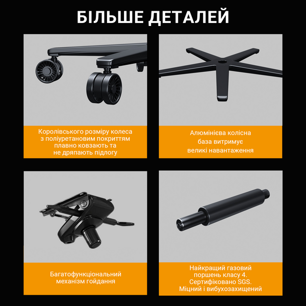 Крісло ігрове Anda Seat Kaiser 2 Pro Grey Fabric Size XL (AD12YXL-17-G-F-G01)