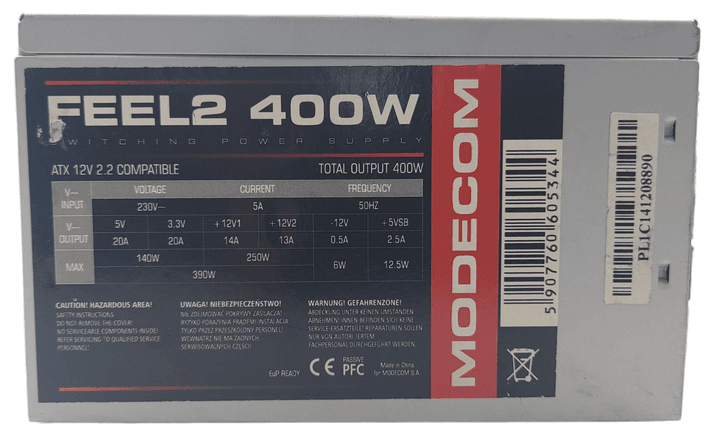 Блок живлення Modecom FEEL 2 400W (ZAS-FEEL2-00-400-ATX) - купити в Україні за низькою ціною в інтернет-магазині "Rincom"