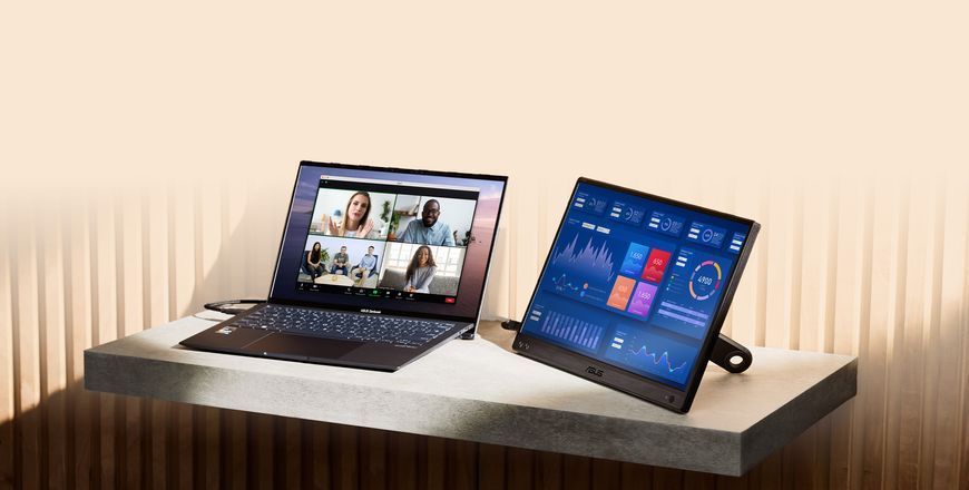 Монітор портативний Asus 15.6" ZenScreen MB166CR USB-C, IPS, Case (90LM07D3-B03170) - купити в Україні за низькою ціною в інтернет-магазині "Rincom"