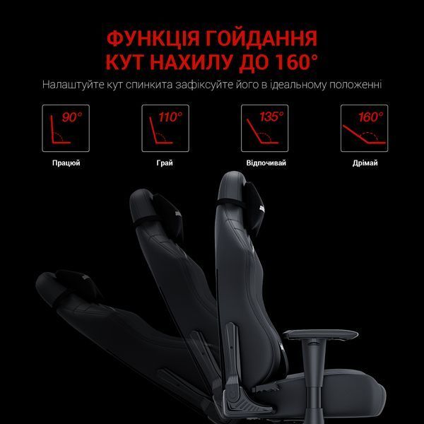 Крісло ігрове Anda Seat Luna Black Size L (AD18-44-B-PV)