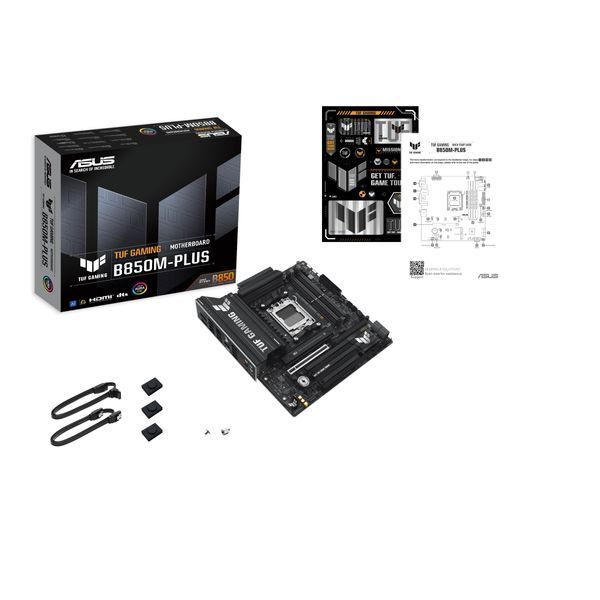 Материнcька плата ASUS TUF GAMING B850M-PLUS sAM5 B850 4xDDR5 M.2 HDMI DP mATX (90MB1IX0-M0EAY0) - купити в Україні за низькою ціною в інтернет-магазині "Rincom"