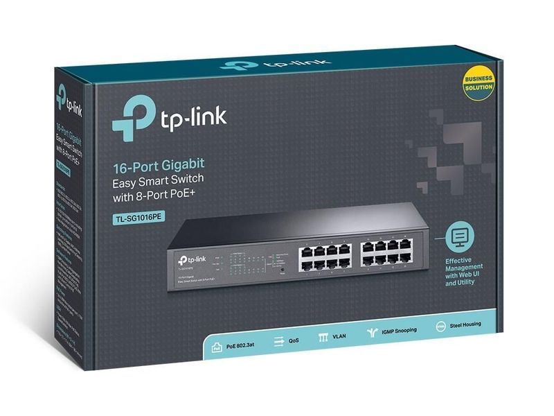 Комутатор NET SWITCH 16PORT 1000M 8P POE+ TL-SG1016PE TP-LINK (TL-SG1016PE) - купити в Україні за низькою ціною в інтернет-магазині "Rincom"