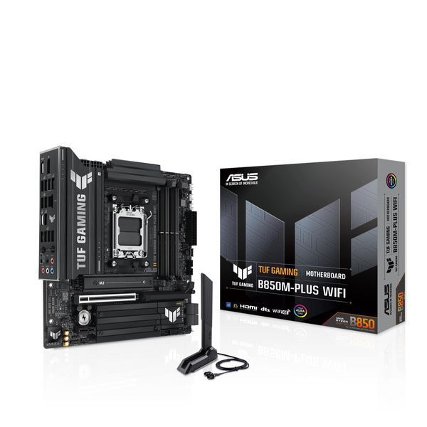 Материнcька плата ASUS TUF GAMING B850M-PLUS WIFI sAM5 B850 4xDDR5 M.2 HDMI DP Wi-Fi BT mATX (90MB1IY0-M0EAY0) - купити в Україні за низькою ціною в інтернет-магазині "Rincom"
