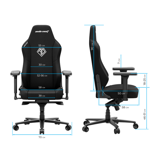 Крісло ігрове Anda Seat Phantom 3 XL Fabric Dark Gray Size XL (AD18XL-52-GB-F-G01)