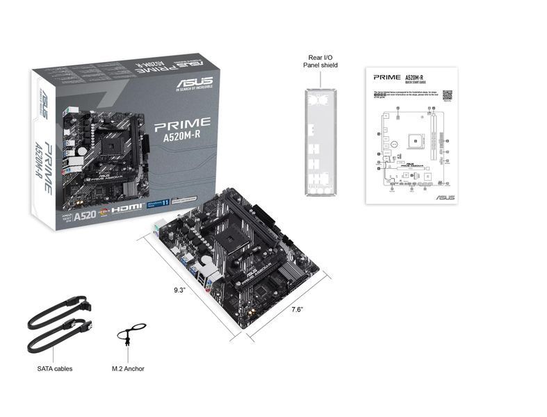 Материнcька плата ASUS PRIME A520M-R sAM4 A520 2xDDR4 M.2 HDMI mATX (90MB1H60-M0EAY0) - купити в Україні за низькою ціною в інтернет-магазині "Rincom"