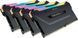 Комплект оперативної пам`яті Corsair 32 GB (4x8GB) DDR4 3600 MHz Vengeance RGB Pro Black (CMW32GX4M4D3600C18) - фото 2 з 3