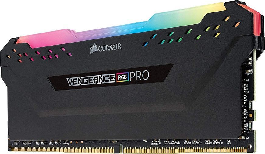 Комплект оперативної пам`яті Corsair 32 GB (4x8GB) DDR4 3600 MHz Vengeance RGB Pro Black (CMW32GX4M4D3600C18) - купити в Україні за низькою ціною в інтернет-магазині "Rincom"