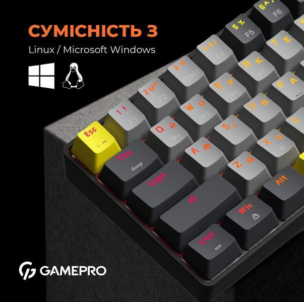 Клавіатура механічна бездротова GamePro Asgard Fenrir (MK130G Pro) (MK130G Pro) - купити в Україні за низькою ціною в інтернет-магазині "Rincom"