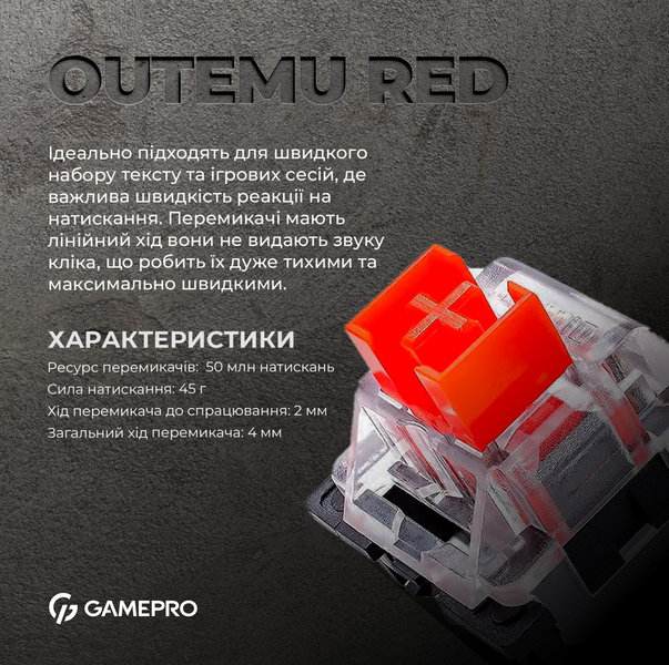 Клавіатура механічна бездротова GamePro Asgard Fenrir (MK130G Pro) (MK130G Pro) - купити в Україні за низькою ціною в інтернет-магазині "Rincom"