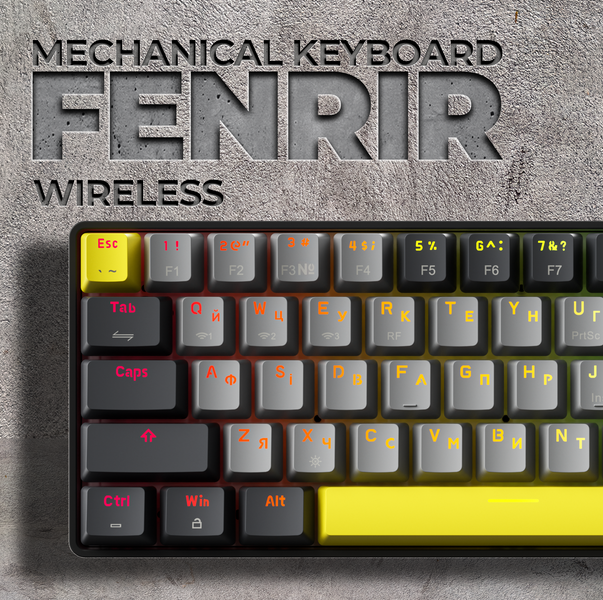 Клавіатура механічна бездротова GamePro Asgard Fenrir (MK130G Pro) (MK130G Pro) - купити в Україні за низькою ціною в інтернет-магазині "Rincom"