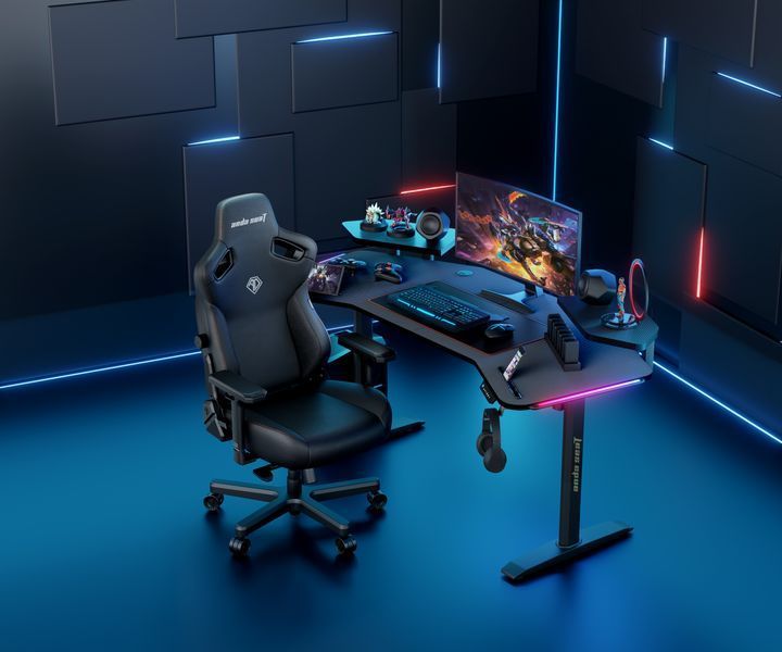 Комп&rsquo;ютерний стіл з електрорегулюванням висоти Anda Seat Shadow Warrior Black (AD-D-DD1-1600L-02-B)