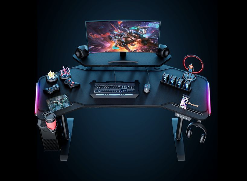 Комп&rsquo;ютерний стіл з електрорегулюванням висоти Anda Seat Shadow Warrior Black (AD-D-DD1-1600L-02-B)
