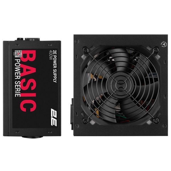 Блок живлення 2E Basic Power (400W), 80%, 120мм, 1xMB 24pin(20+4), 1xCPU 8pin(4+4), 3xMolex, 4xSATA, 1xPCIe 8pin(6+2) (2E-BP400-120APFC) - купити в Україні за низькою ціною в інтернет-магазині "Rincom"