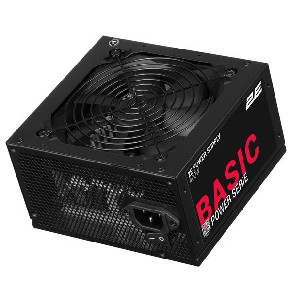 Блок живлення 2E Basic Power (400W), 80%, 120мм, 1xMB 24pin(20+4), 1xCPU 8pin(4+4), 3xMolex, 4xSATA, 1xPCIe 8pin(6+2) (2E-BP400-120APFC) - купити в Україні за низькою ціною в інтернет-магазині "Rincom"