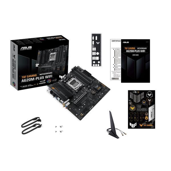 Материнcька плата ASUS TUF GAMING A620M-PLUS WIFI sAM5 A620 4xDDR5 HDMI DP Wi-Fi BT mATX (90MB1F00-M0EAY0) - купити в Україні за низькою ціною в інтернет-магазині "Rincom"