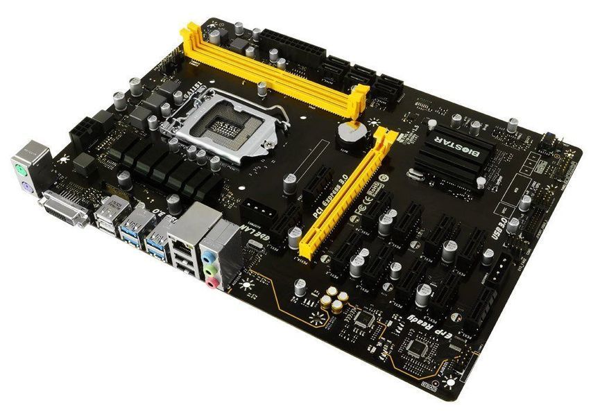 Материнська плата Biostar TB250-BTC PRO Ver. 6.2 (S1151, INTEL B250, ATX) (TB250-BTC VER. 6.2) - купити в Україні за низькою ціною в інтернет-магазині "Rincom"