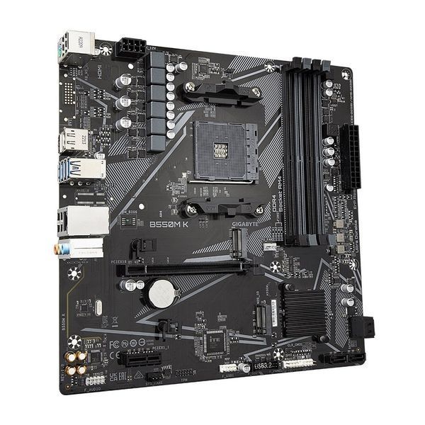 Материнська плата GIGABYTE B550M_K sAM4 B550 4xDDR4 M.2 HDMI DP mATX (B550M_K) - купити в Україні за низькою ціною в інтернет-магазині "Rincom"