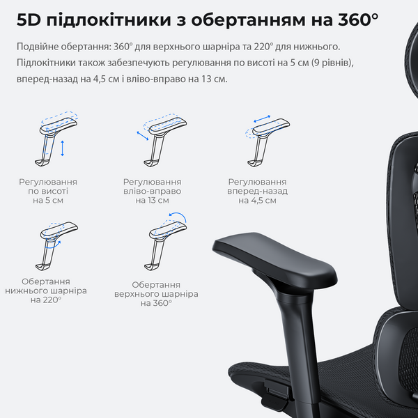 Крісло ігрове Anda Seat X-Air Pro Size XL Mesh Space Black (AD-WY-01-BBB-B01)