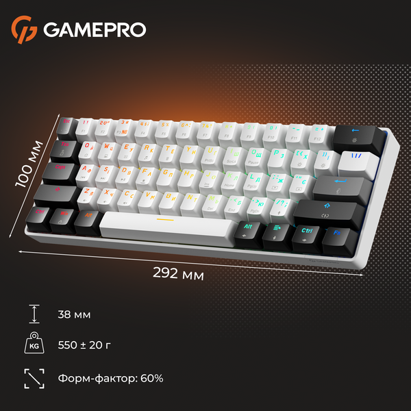 Механічна клавіатура GamePro Genesis Infinity (MK130BW) outemu swithes (MK130BW) - купити в Україні за низькою ціною в інтернет-магазині "Rincom"