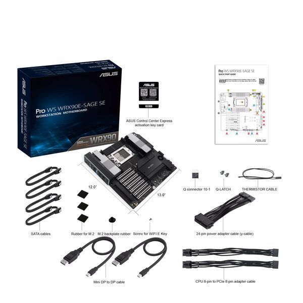 Материнcька плата ASUS PRO WS WRX90E-SAGE SE sTR5 WRX90 8xDDR5 M.2 EEB (90MB1FW0-M0EAY0) - купити в Україні за низькою ціною в інтернет-магазині "Rincom"